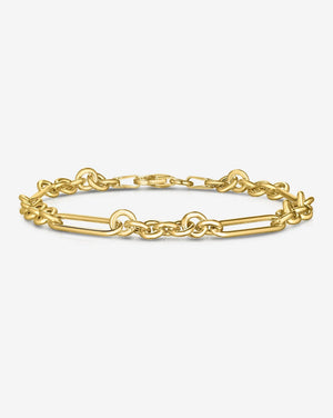 Elegant Mixed Link Chain Bracelet - Perfect for Any Occasion.