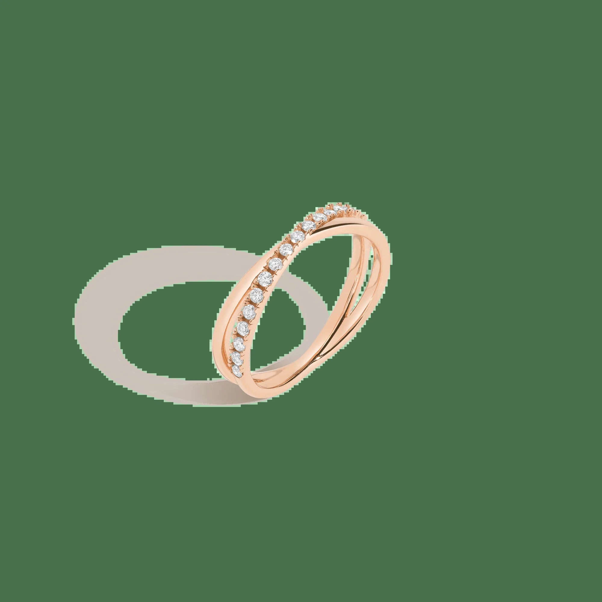 Diamond Crossover Ring NikNenz™ Premium Gold & Diamonds