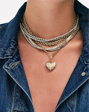 Elegant Split Chain Necklace - A Statement Accessory for Every Occasion.