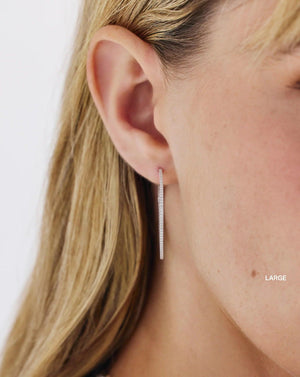 Sparkling Diamond Hoop Earrings.