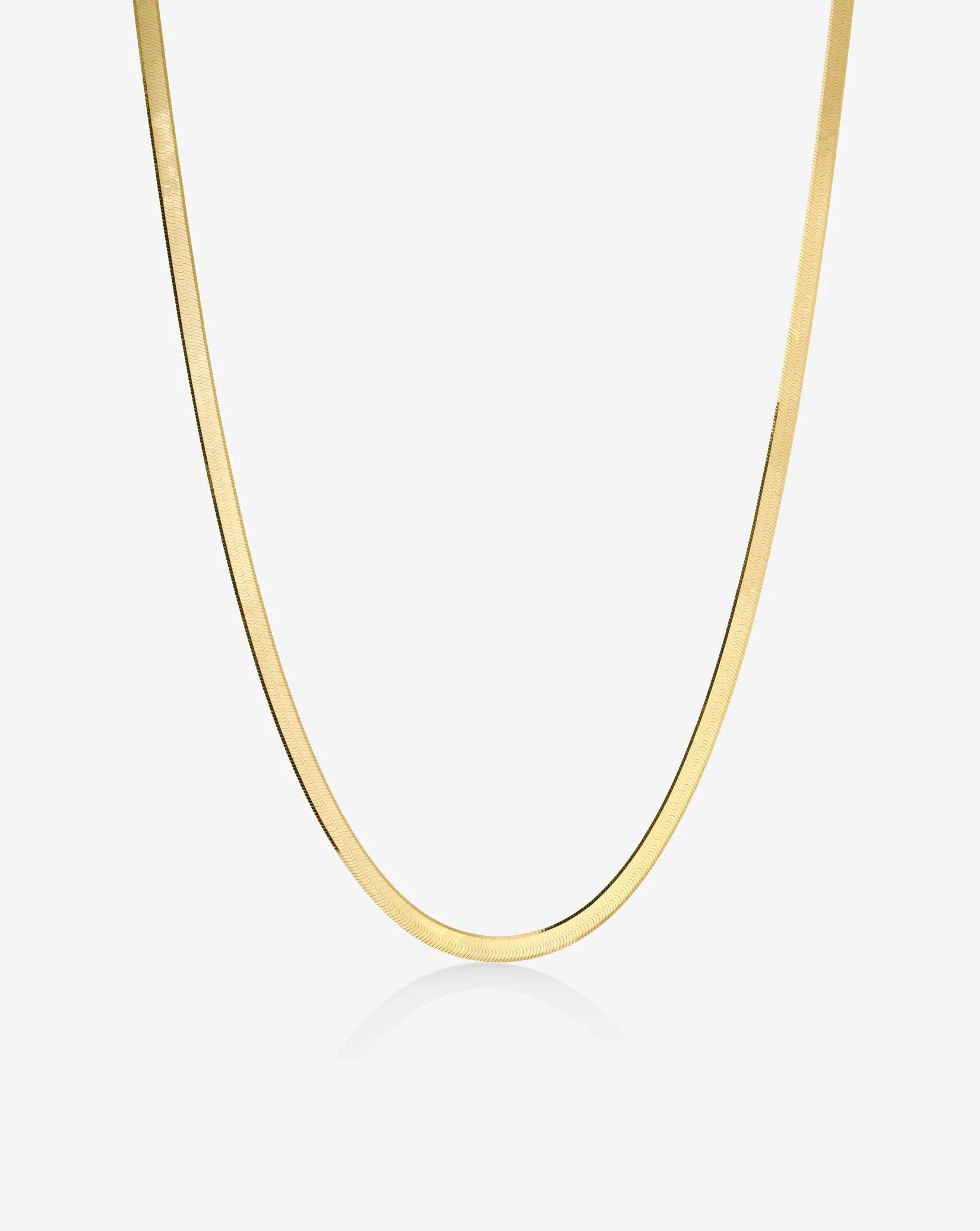 Stunning Herringbone Chain Necklace for Effortless Elegance.