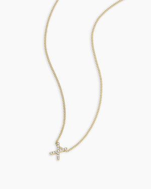14K Diamond Alphabet Necklace