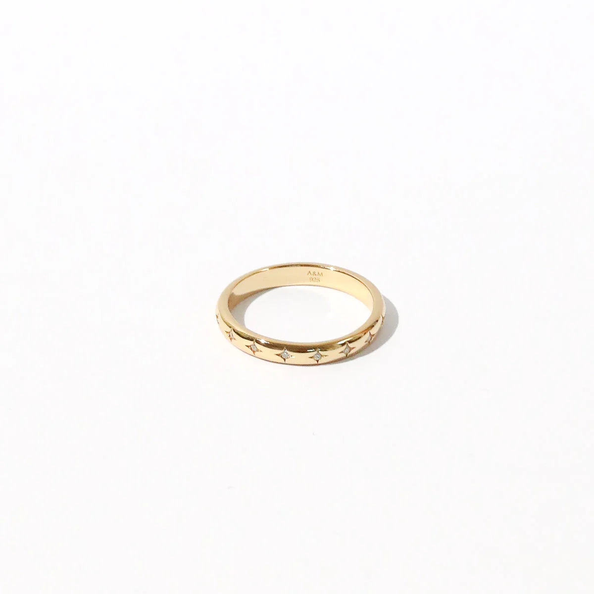 Cosmic Star Band Ring in Gold