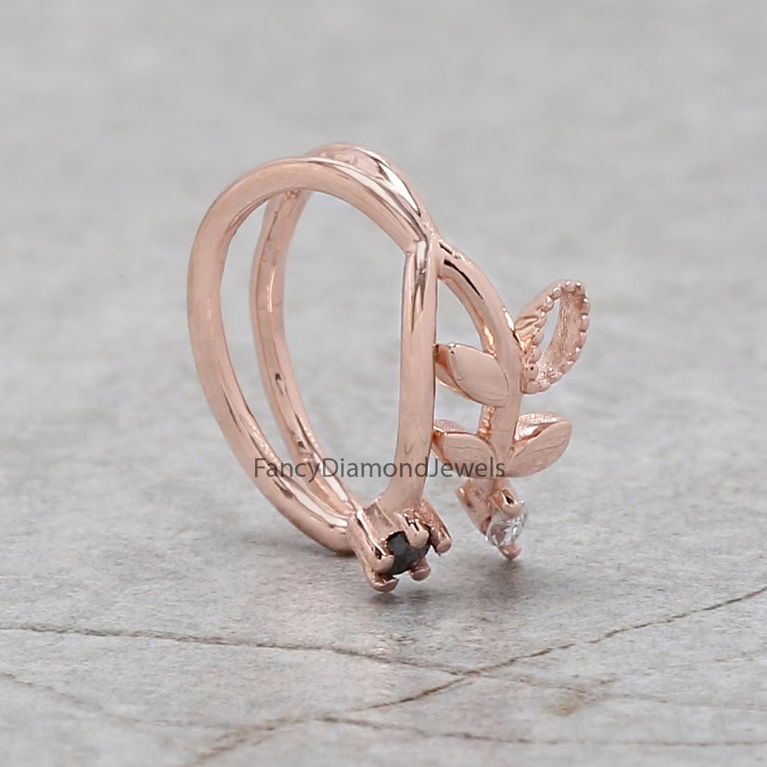 Ear Cuff Earrings, Ear Wraps, Earring Cuffs, Natural Diamond Ear Cuff, No Piercing Ear Cuff, 14K Gold Diamond Ear Cuff, Gold Ear Wrap KD1071