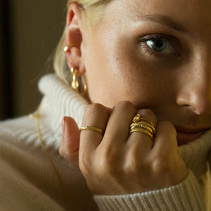 Estée Lalonde Thea Stacking Ring 18Ct Gold Plate