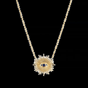 Sunburst Evil Eye Necklace
