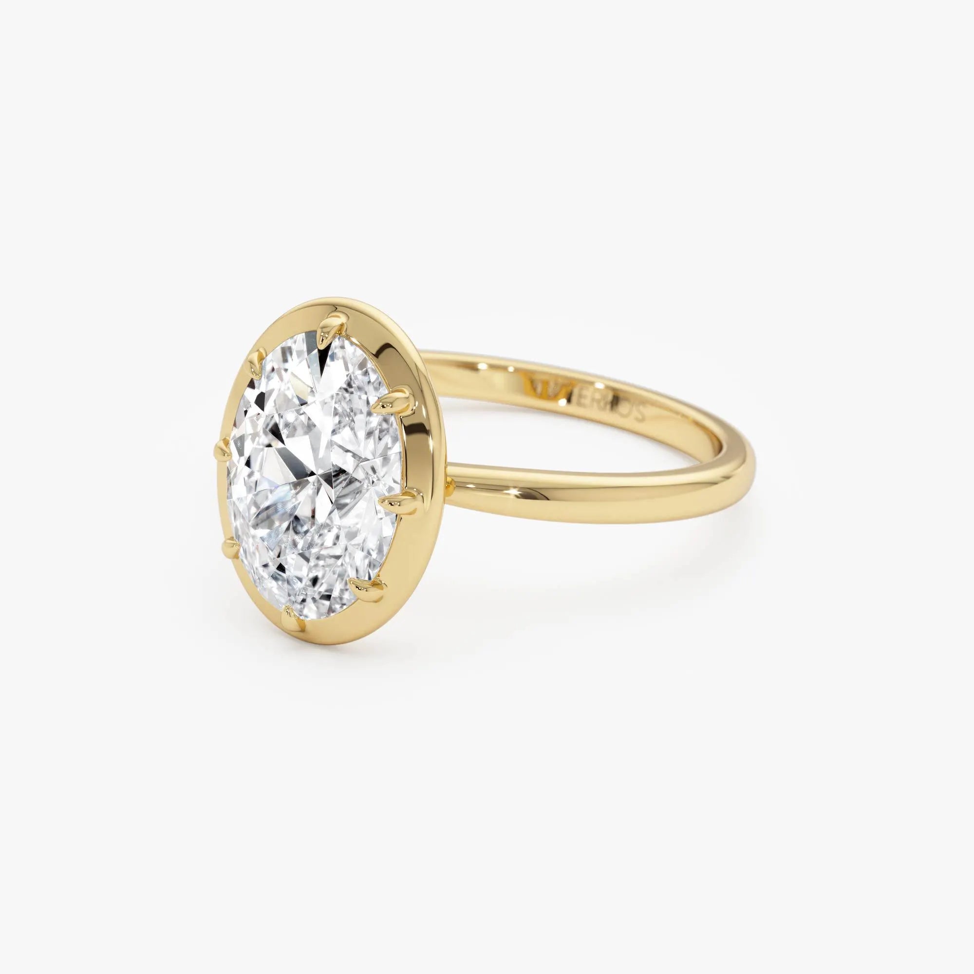 2.00 Ctw Oval Lab Diamond 14K Gold Solitaire Engagement Ring