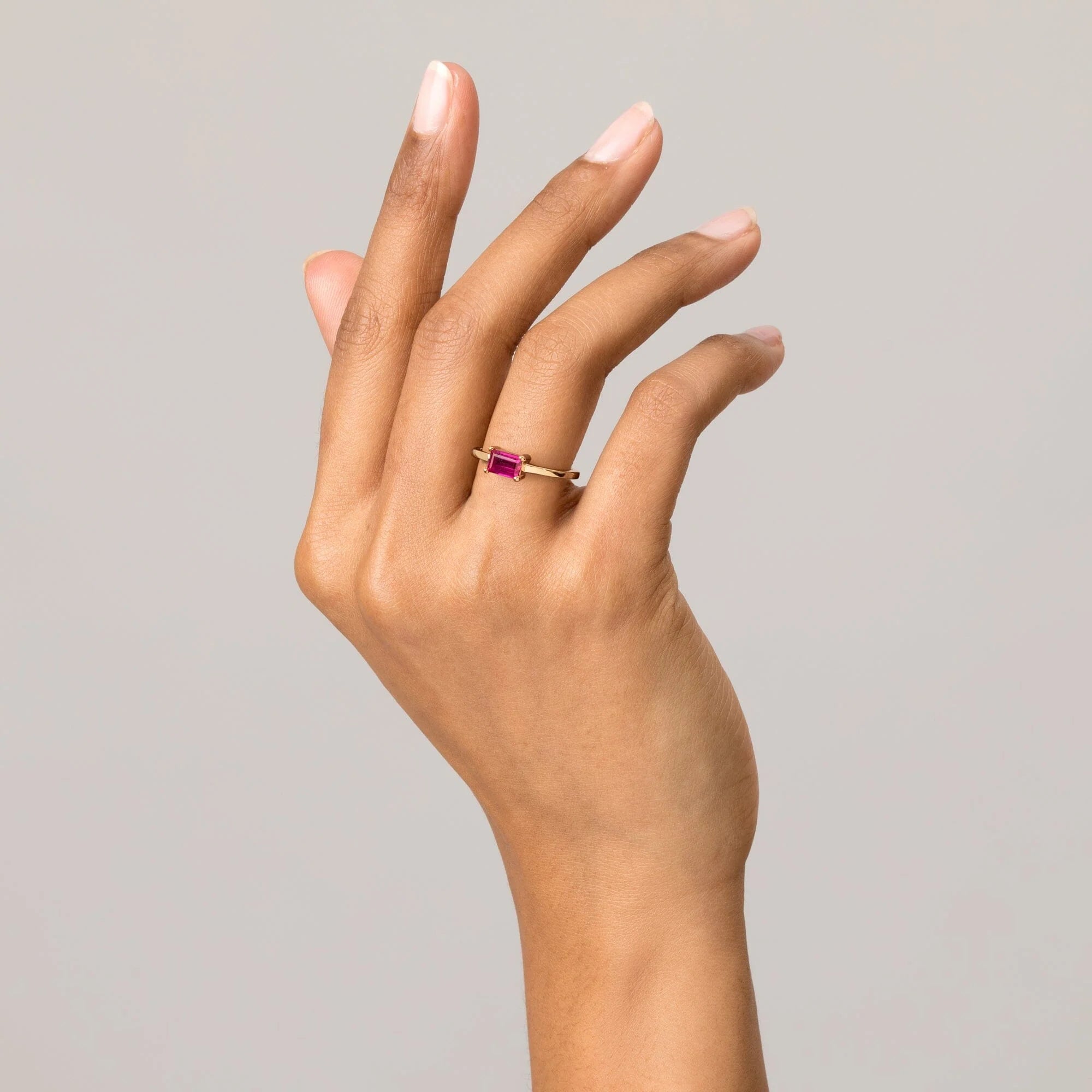 Birthstone Baguette Ring - Alexandrite NikNenz™ Premium Gold & Diamonds