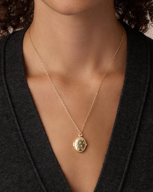 Celeste Locket Necklace NikNenz™ Premium Gold & Diamonds
