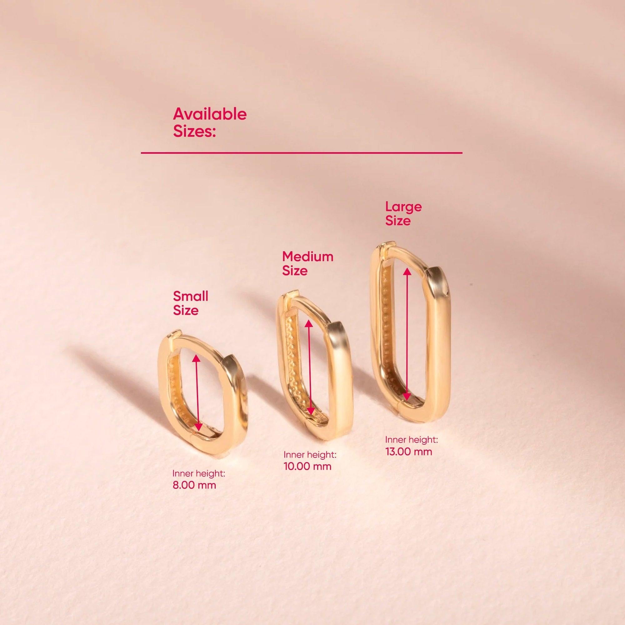 Elegant Solid Gold Paperclip Hoop Earrings in 10K, 14K & 18K – Modern Oval Design for Everyday Luxury & Special Occasions.