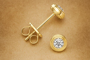 9Ct Gold Stud Earrings round Classic Design 6 Mm Pair in Luxury Gift Box