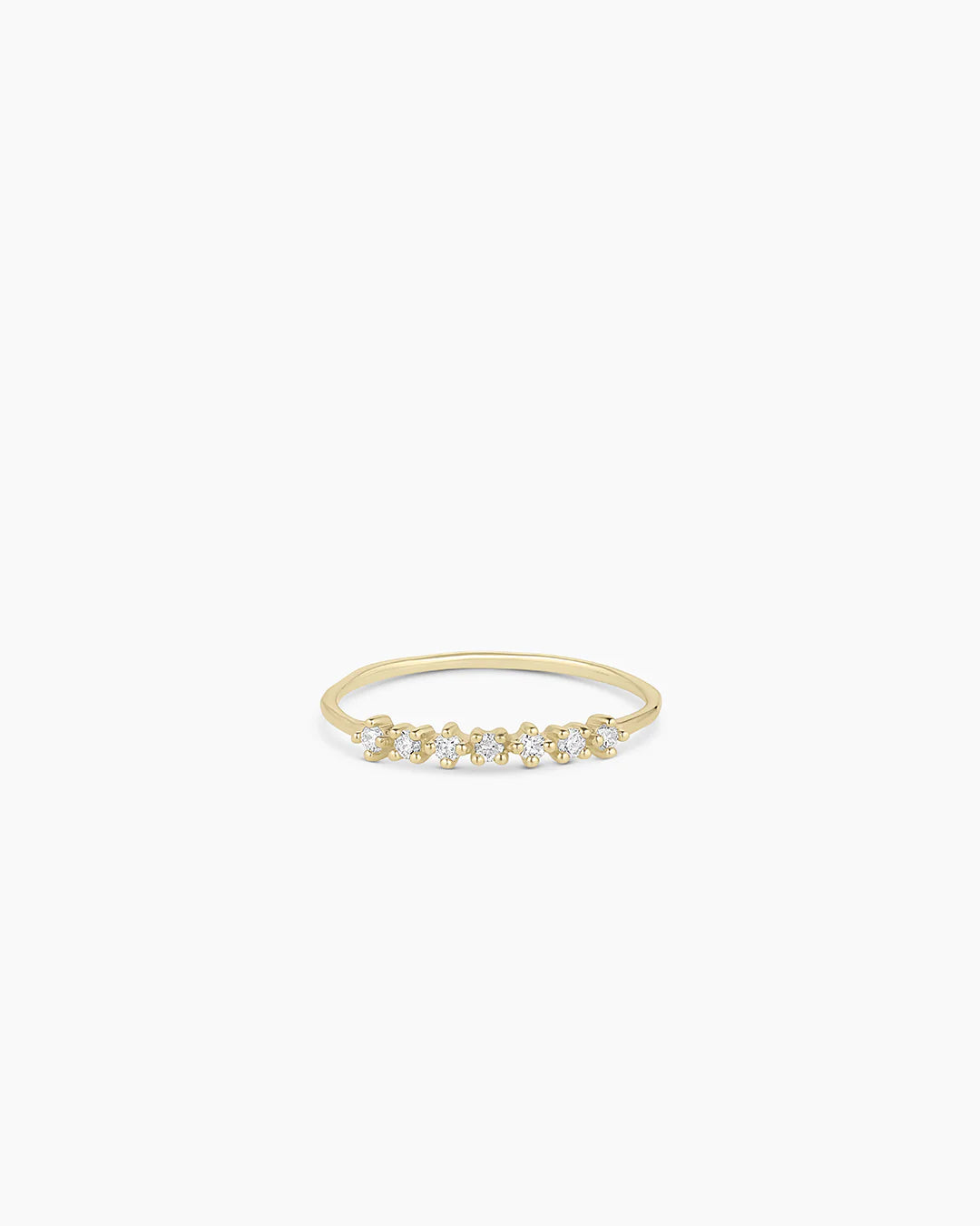 14K Diamond Row Ring