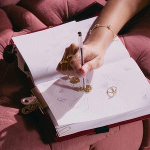 Scribble Heart Ring 18Ct Gold Plate