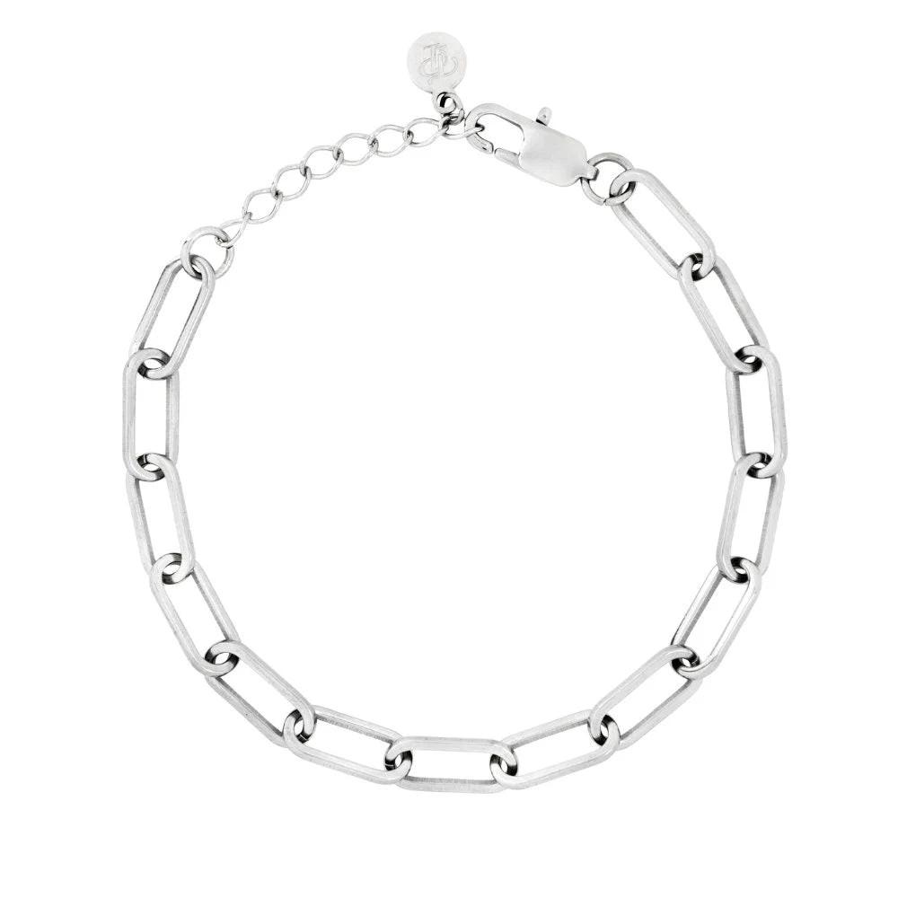 Elegant 18K Gold Paperclip Bracelet - 6mm Large Link Chain, Minimalist Jewelry for Women.