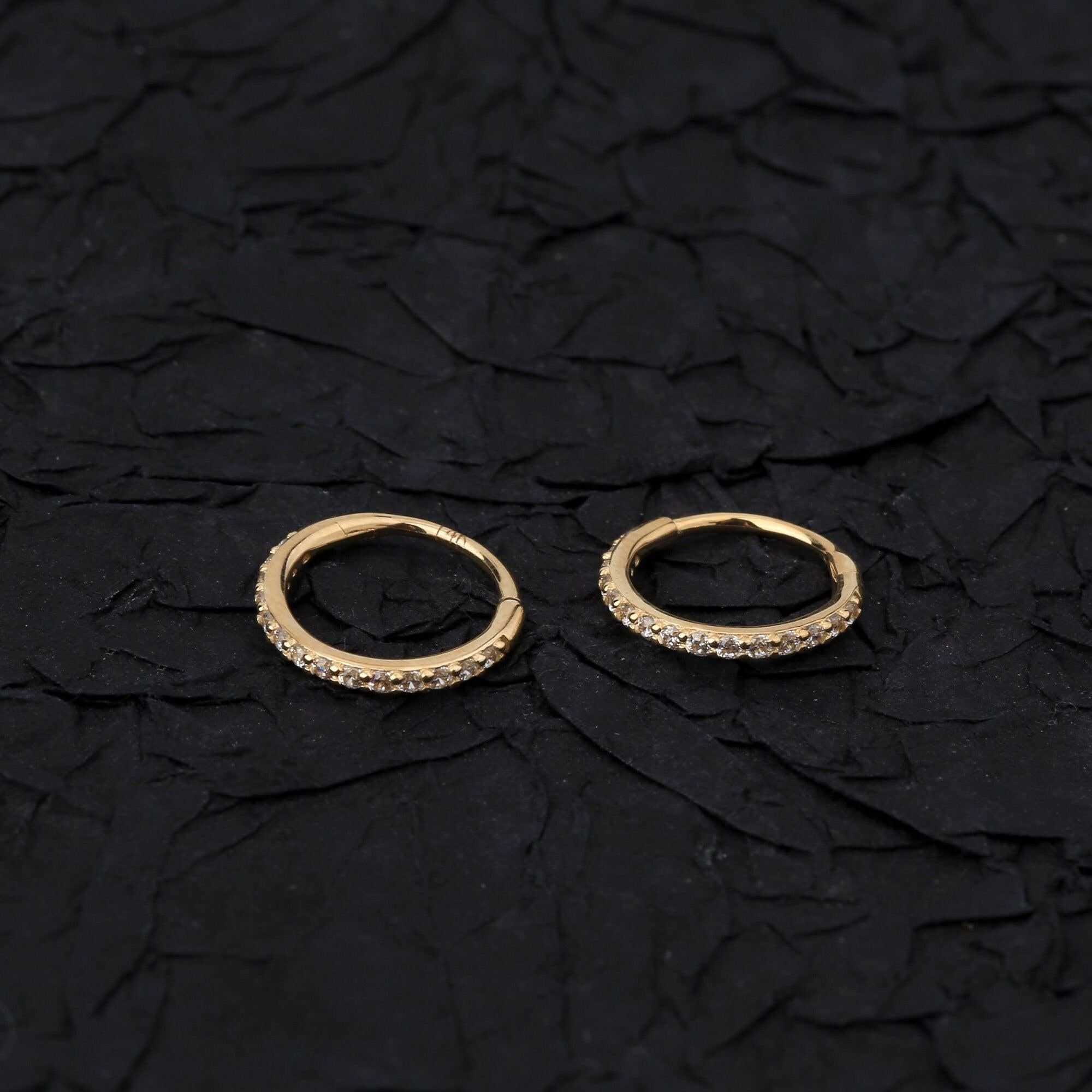 Stunning 14K Gold Tiny Huggie Hoop Earrings for Cartilage, Nose, Helix, Tragus, and Conch Piercings - 20G.