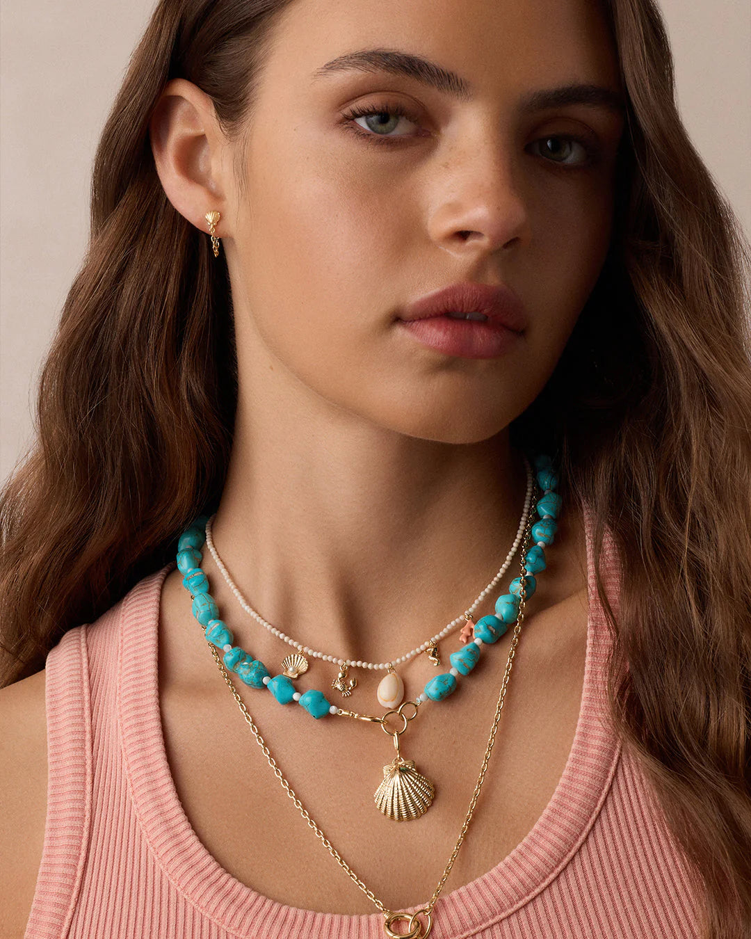 Ocean Mini Charm Necklace NikNenz™ Premium Gold & Diamonds