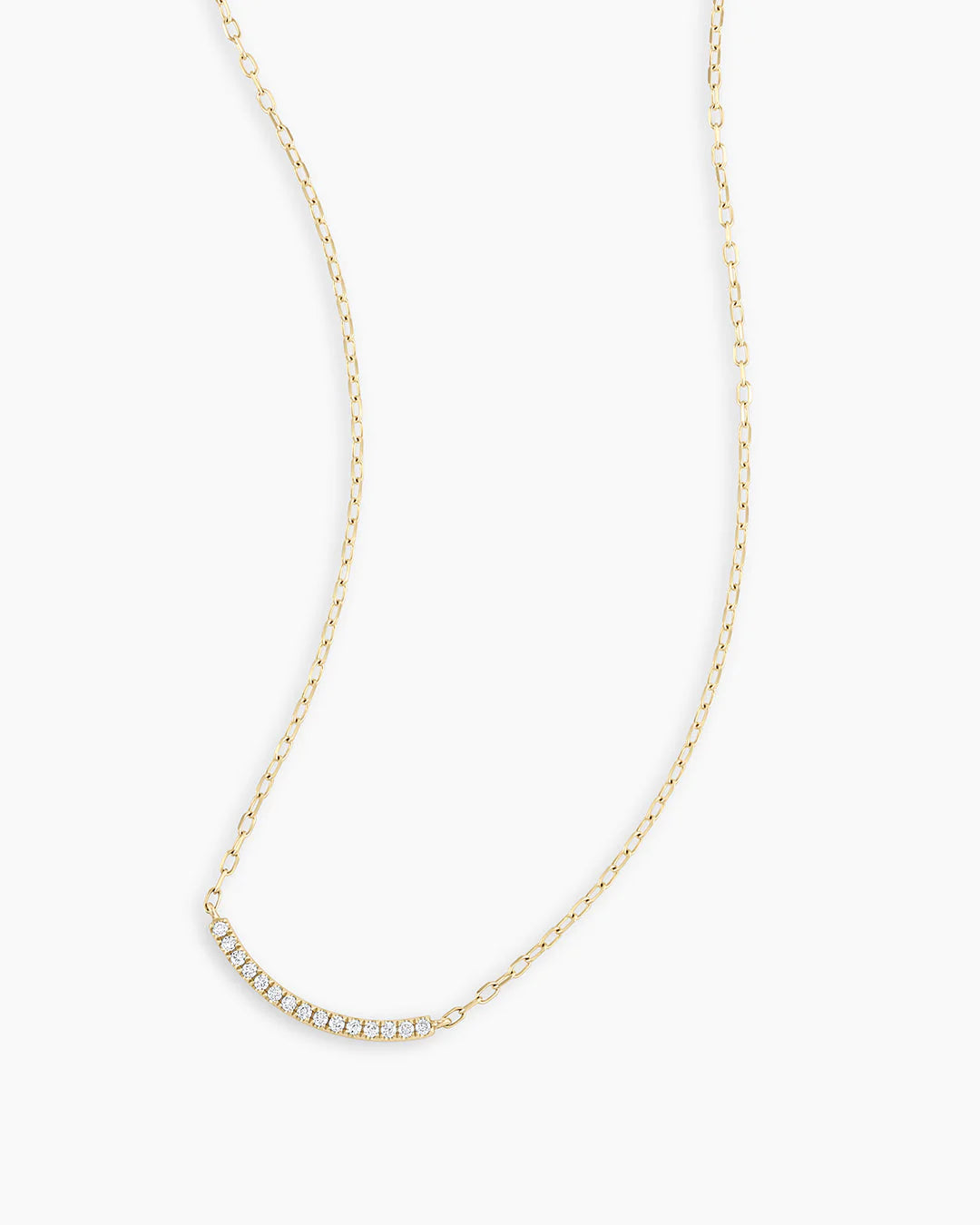 14K Diamond Taner Bar Mini Necklace