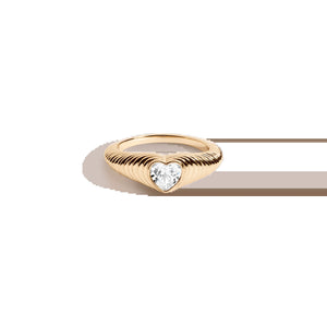 Radiant Heart Art Deco Ring NikNenz™ Premium Gold & Diamonds