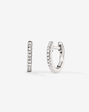 Charming Petite Diamond Huggie Earrings.