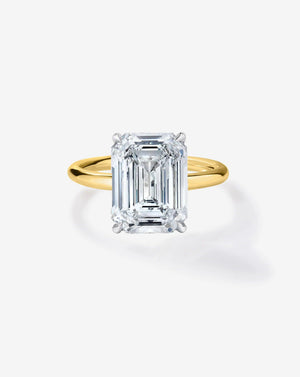 Stunning 3.16ct Emerald Lab Diamond Cloud Solitaire Ring in Elegant 14K Gold – Perfect Engagement Choice.