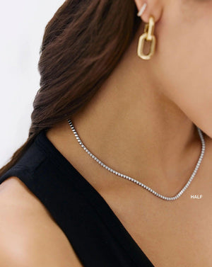 Elegant Mini Diamond Tennis Necklace - Timeless Sparkle for Every Occasion.