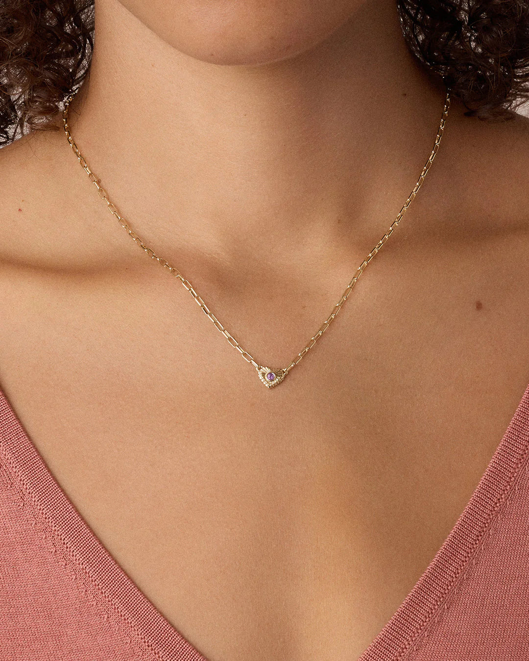 Birthstone Heart Necklace NikNenz™ Premium Gold & Diamonds