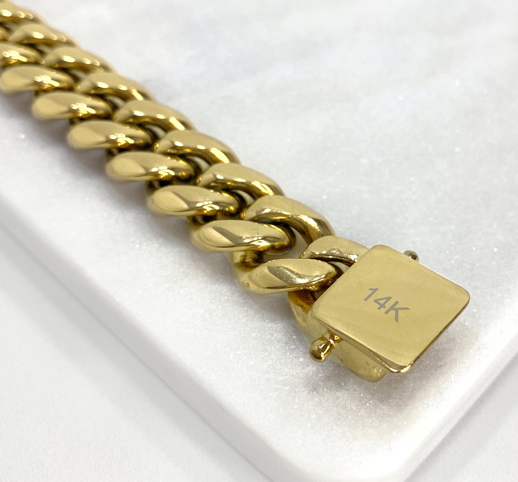 14K Gold Filled 14Mm Miami Cuban Link Chain Necklace, Chunky Unisex Jewelry
