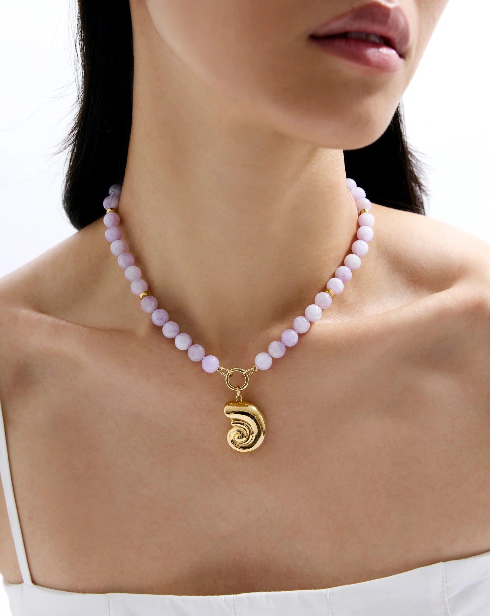 Enchanting Lavender Mist Necklace - Elegance in Every Bloom.