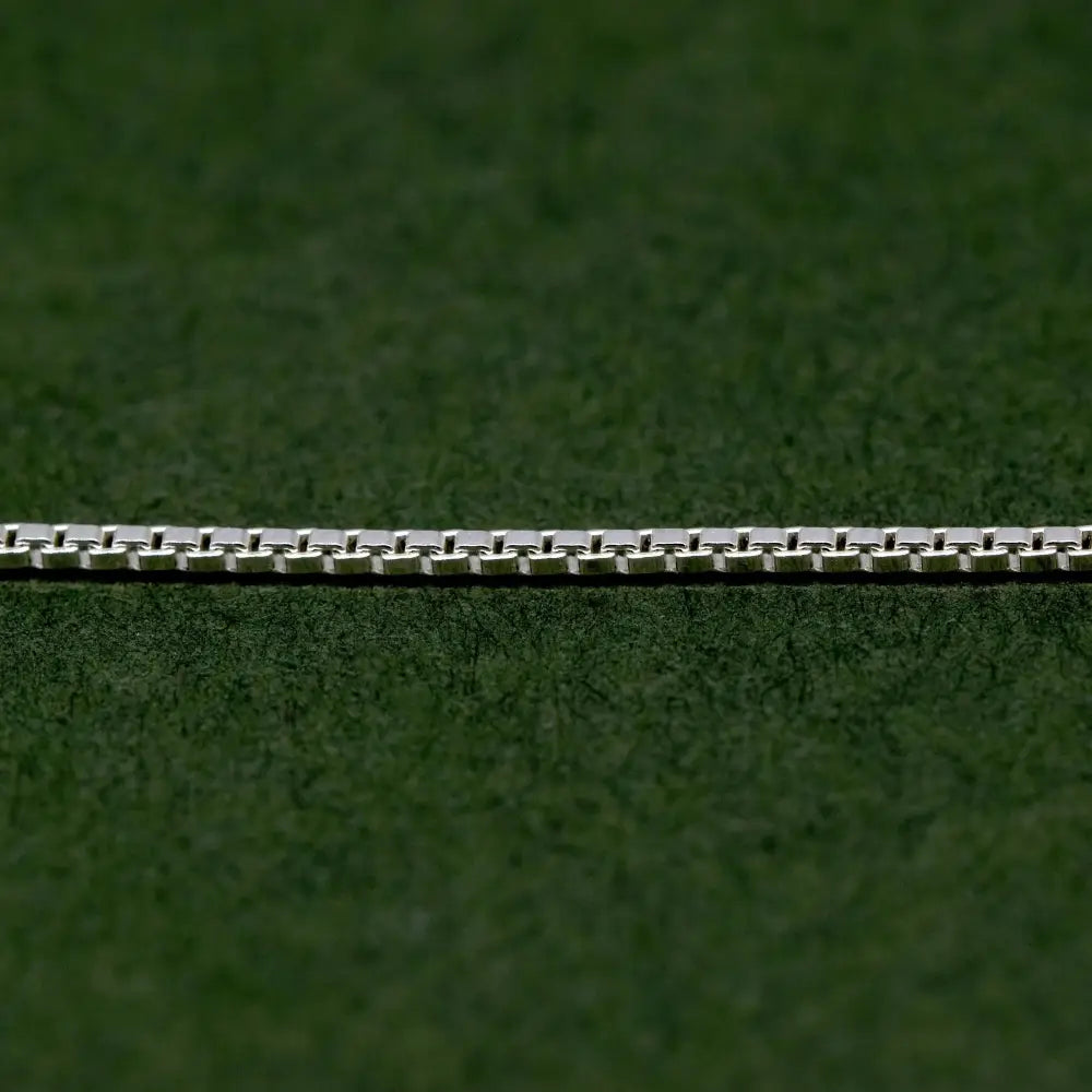 Dainty 0.9mm Sterling Silver Box Chain Bracelet for Women - Elegant and Versatile Jewelry Piece.