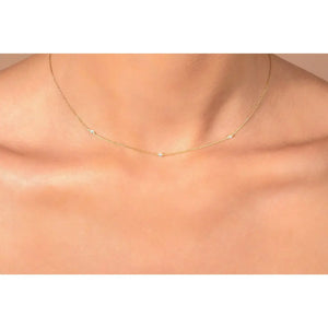 Dainty 14K Gold Diamond Solitaire Necklace – Minimalist Fine Jewelry for Women.