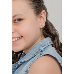 Dainty 925 Silver & Gold Colorful Gemstone Hoop Earrings - Perfect Birthday Gift!.