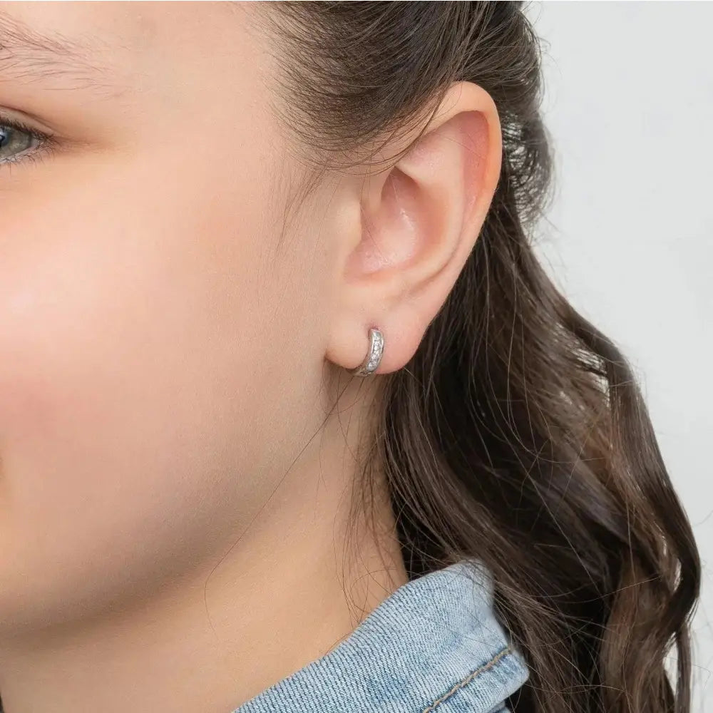 Dainty 925 Silver & Gold Colorful Gemstone Hoop Earrings - Perfect Birthday Gift!.