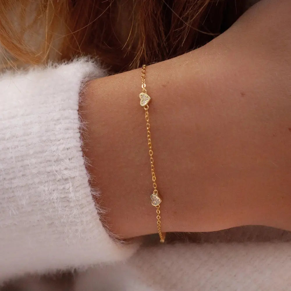 Dainty 925 Sterling Silver Heart Bracelet - Perfect Gift for Her.