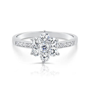 Dainty CZ Flower Ring in Sterling Silver – Perfect Gift for Birthdays & Everyday Elegance.