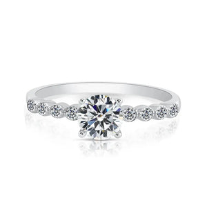 Dainty CZ Sterling Silver Engagement Ring - Perfect Promise Ring for Proposals, Anniversaries & Everyday Elegance.