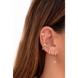 Dainty & Minimalist 4 Prongs CZ Ear Lobe Cuff Earrings