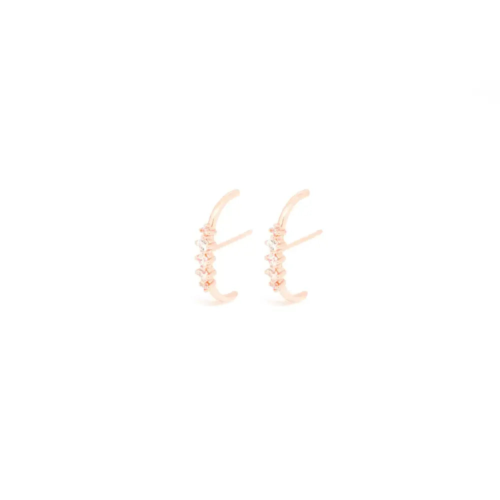 Dainty & Minimalist 4 Prongs CZ Ear Lobe Cuff Earrings