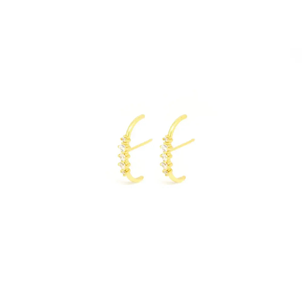 Dainty & Minimalist 4 Prongs CZ Ear Lobe Cuff Earrings