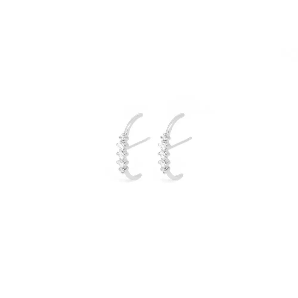 Dainty & Minimalist 4 Prongs CZ Ear Lobe Cuff Earrings