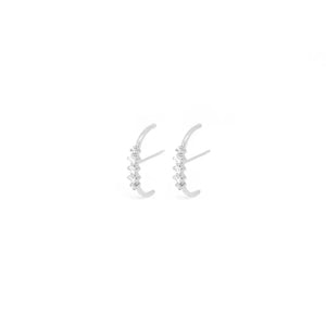 Dainty & Minimalist 4 Prongs CZ Ear Lobe Cuff Earrings