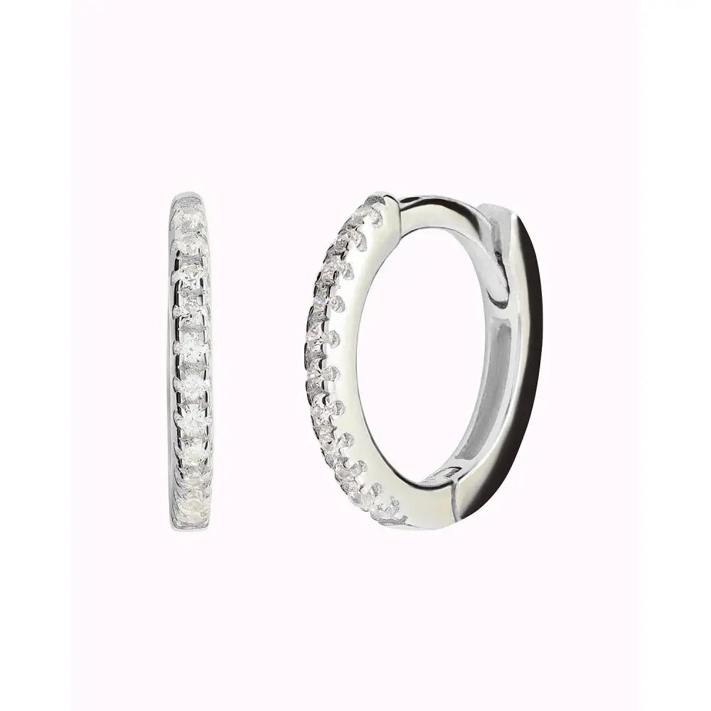 Dainty & Minimalist Pave CZ Huggie Hoop Earrings