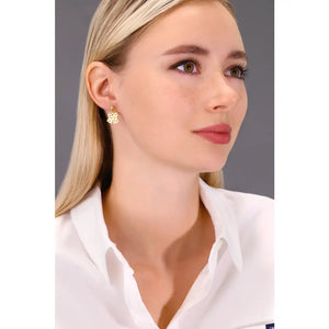 Dangle Bow Stud Earrings in Sterling Silver