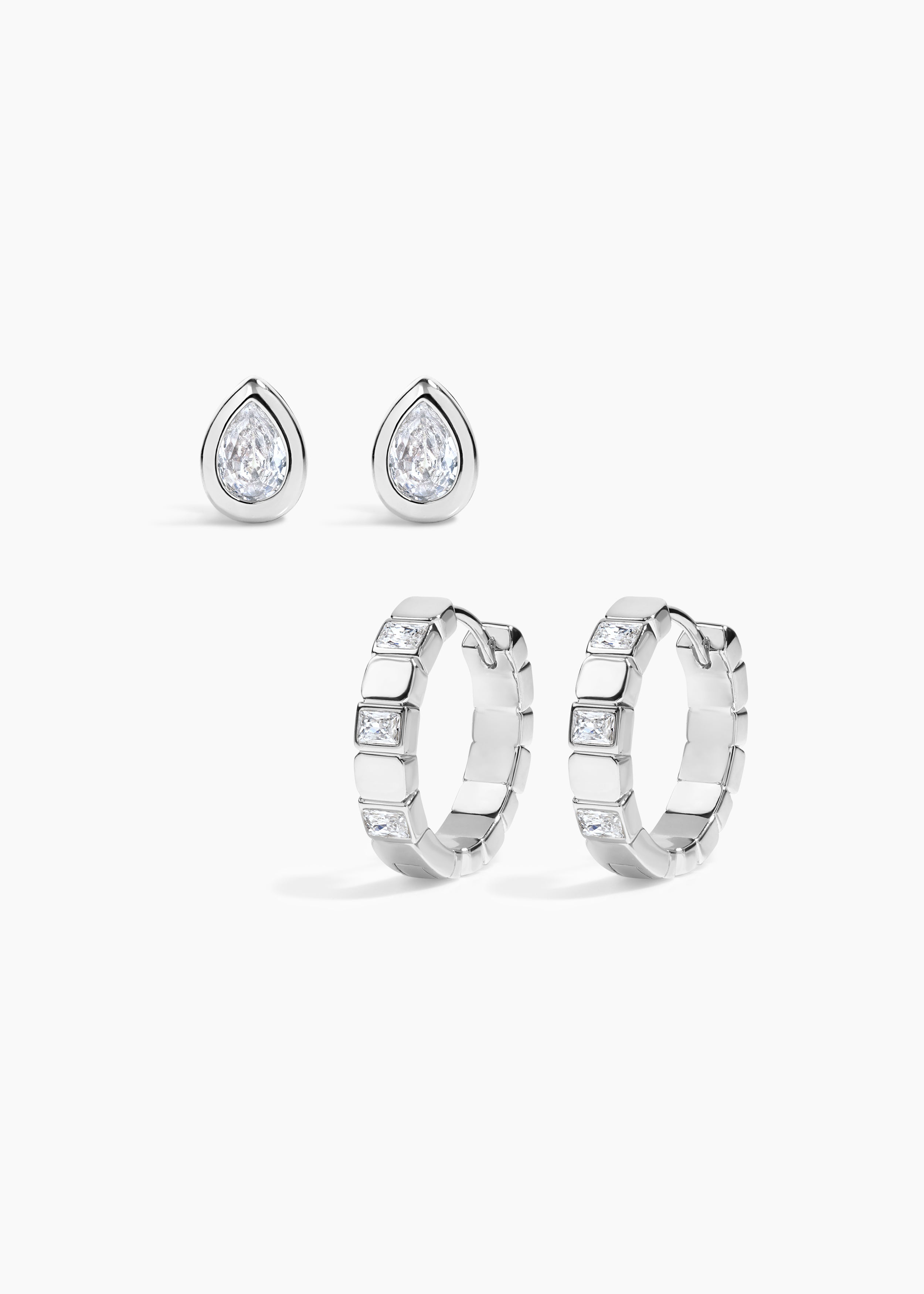 Milestone Earring Set of 2 NikNenz™ Premium Gold & Diamonds