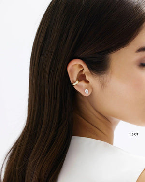 Stunning Oval Lab Diamond Studs - Elegant Earrings for Every Occasion.