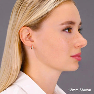 Elegant 10K Rose Gold Handmade Classic Round Hoop Earrings for Everyday Wear.