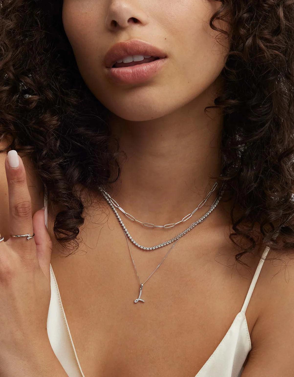 Elegant Diamond Initial Pendant - Personalize Your Style!.