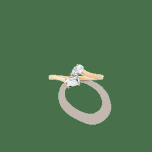 Toi Et Moi Gemstone Mini Heirloom Ring NikNenz™ Premium Gold & Diamonds