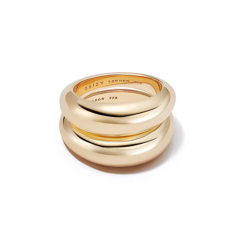 Estée Lalonde Duo Dome Layering Set 18Ct Gold Plate