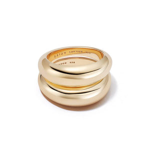 Estée Lalonde Duo Dome Layering Set 18Ct Gold Plate