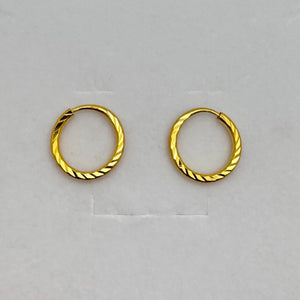 Pure Gold Hoops 2.3 Grams, 24K Solid Gold Earrings for Women, 15MM Hoops for Her, Genuine 999.9 Yellow Gold